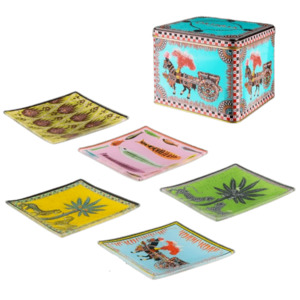 Dinnerware: Carretto Tin of 5 Glass Plates