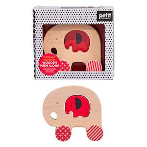 Petit Collage | Wooden Push Along - Elephant