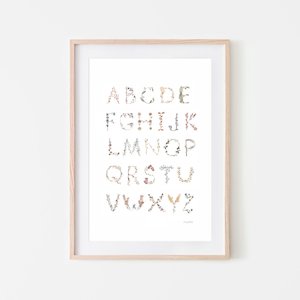 Mushie | Alphabet Floral Poster