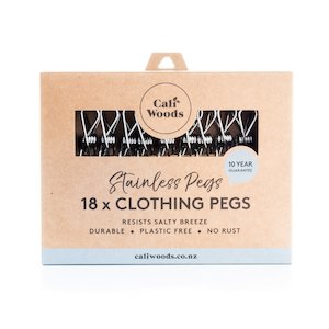 Laundry: Caliwoods | Stainless Clothing Pegs - 18pk