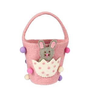 Pashom: Pashom | Easter Basket with Egg Pocket & Bunny