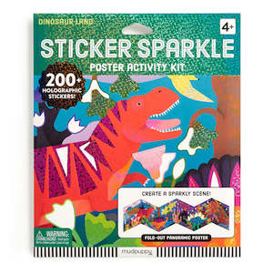 Mud Puppy | Sticker Sparkle Poster Activity Kit - Dinosaur Land