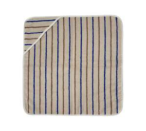 Oyoy: OYOY | Raita Hooded Towel - Caramel & Optic Blue