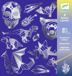 Craft Kits: Djeco | Scratch Art Stickers - Iron