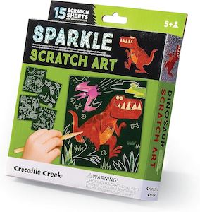 Crocodile Creek | Sparkle Scratch Art - Dinosaur