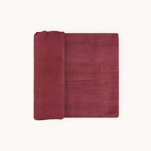 Little Unicorn | Deluxe Muslin Swaddle - Dusty Maroon