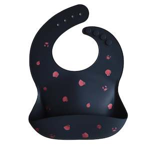 Silicone Bibs: Mushie | Silicone Baby Bib - Shells Smoke