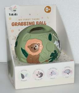 Clutching Toys Rattles: Tikiri | Rubber Grabbing Ball - Safari