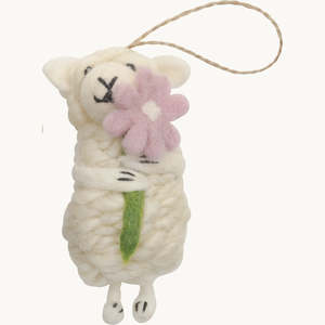 Pashom | Hanging Decoration - Sheep - White