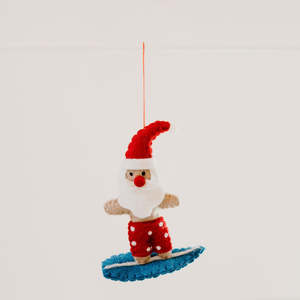 Pashom | Hanging Decoration - Santa Surfing