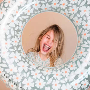 Swim Essentials | Inflatable Swim Ring - Florish Green, 90cm