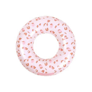 Swim Essentials | Inflatable Swim Ring - Old pink leopard, 55cm