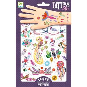 Temporary Tattoos: Djeco | Tattoos - Bright Birds