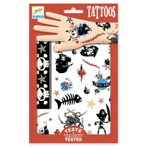 Temporary Tattoos: Djeco | Tattoos - Pirates