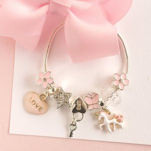 Products: Lauren Hinkley | Pink Unicorn Charm Bracelet