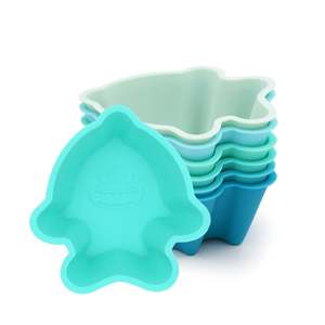 Food Storage: Melii | Silicone Food Cups 6pc - Shark