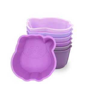 Food Storage: Melii | Silicone Food Cups 6pc - Cat