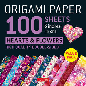 Tuttle | Origami Paper - 100 sheets Hearts & Flowers