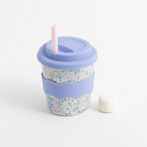 Travel Cups: Chino Club | Blue Floral - Kids Keep Cup 8oz
