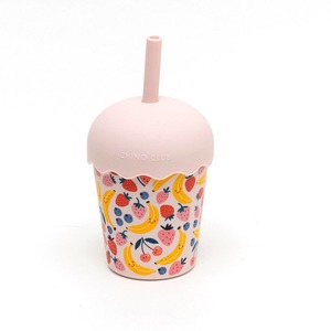 Travel Cups: Chino Club | Fruits Pink - Mini Smoothie Cup & Straw 200ml
