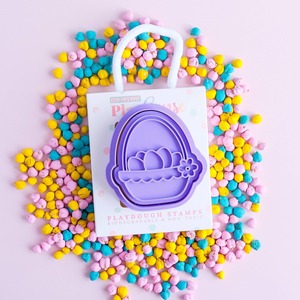Play Sense | Eco Playdough Stamp - Easter Basket Two