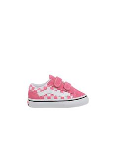 Vans: TODDLER OLD SKOOL V - COLOR THEORY CHECKERBOARD HONEYSUCKLE | Vans