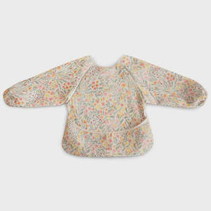 Mushie: Long Sleeve Bib - Pastel Blooms | Mushie