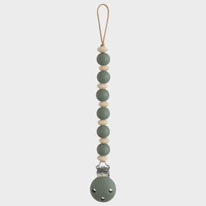 Mushie: Pacifier Clip - Luna Dried Thyme | Mushie