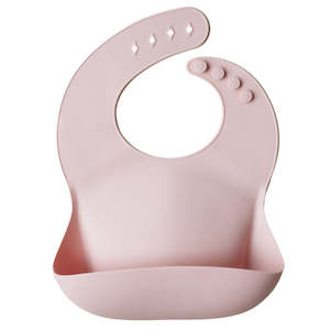 Mushie: Silicone Baby Bib - Blush | Mushie