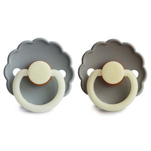 Frigg: Night Pacifier French Grey/Portobello Natural Rubber | Frigg