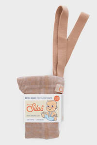 Silly Silas: Footless Cotton Tights - Silvery Brown  | Silly Silas