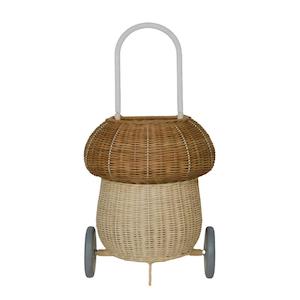 RATTAN MUSHROOM LUGGY - Natural | Olli Ella