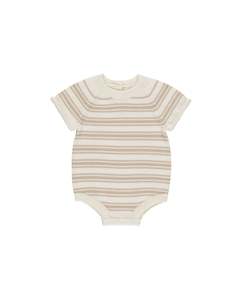 Rowan Romper || Oat Knit Stripe | Quincy Mae