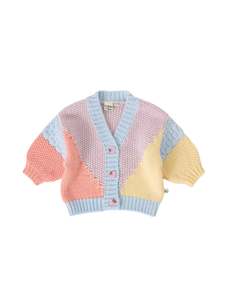 Goldie And Ace: COLOUR BLOCK KNIT CARDIGAN | Goldie + Ace