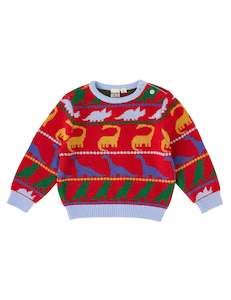 Goldie And Ace: DINO KNIT JUMPER | Goldie + Ace