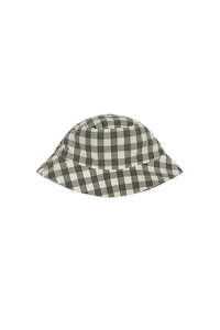 Hats Beanies 1: Organic Cotton Bucket Hat - Gingham Grape Leaf | Jamie Kay