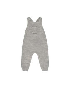 Bottoms: Knit Overall || Heathered Blue | Quincy Mae