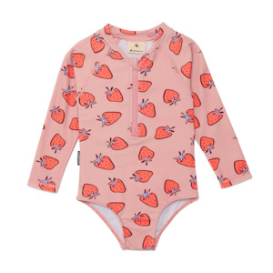 Crywolf: Long Sleeve Swimsuit Strawberry Splash | Crywolf
