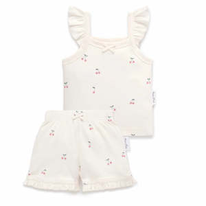 Cherry Ruffle Set | Natural | Aster & Oak