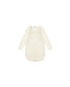 RUFFLE COLLAR BODYSUIT || NATURAL | Rylee + Cru