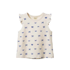 Tops: FLEUR TEE | Ribbons Print | Nature Baby