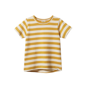 Tops: RIVER TEE - Golden Sea Stripe | Nature Baby