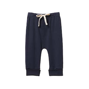 Bottoms: DRAWSTRING PANTS - Navy | Nature Baby