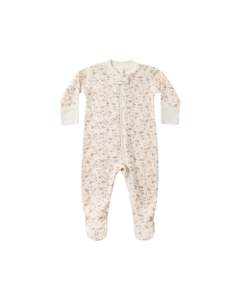 ZIP LONG SLEEVE SLEEPER FOOTIE || FRENCH GARDEN | Quincy Mae