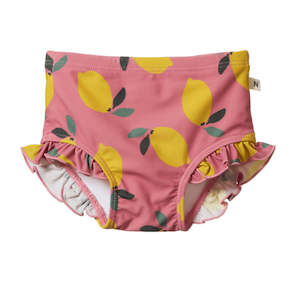 RUFFLE SWIM SHORTS | Lemmony Rose Print | Nature Baby