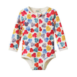 Swimwear: ONE PIECE BATHING SWIMSUIT | Painted Delphine Print | Nature Baby