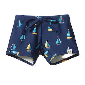 Swimwear: SPLASH SHORTS | Regatta Navy Print | Nature Baby