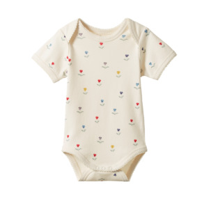 SHORT SLEEVE BODYSUIT - Delphine Print | Nature Baby