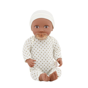 14" Doll with Ivory Outfit - Brown Skin Tone | Lullababy