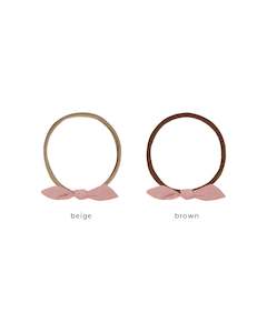 Quincy Mae: LITTLE KNOT HEADBAND || ROSE / BEIGE | Quincy Mae